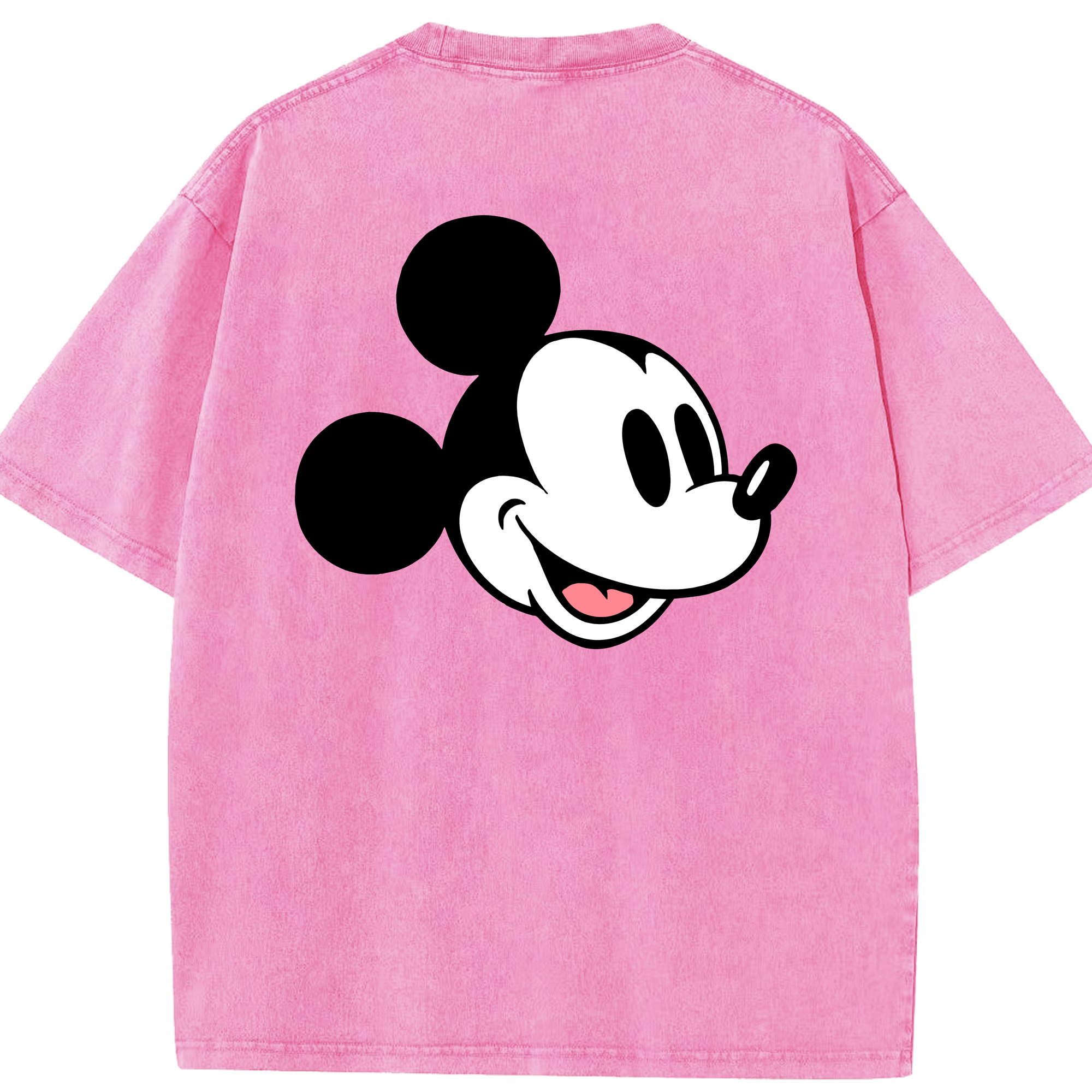 （画像用） ミッキーマウス Mickey Mouse 綿100% ヴィンテージ風 半袖Tシャツ（背面プリント）